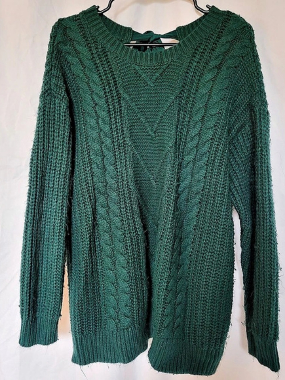 Torrid Cable Knit Sweater in Green Size Large